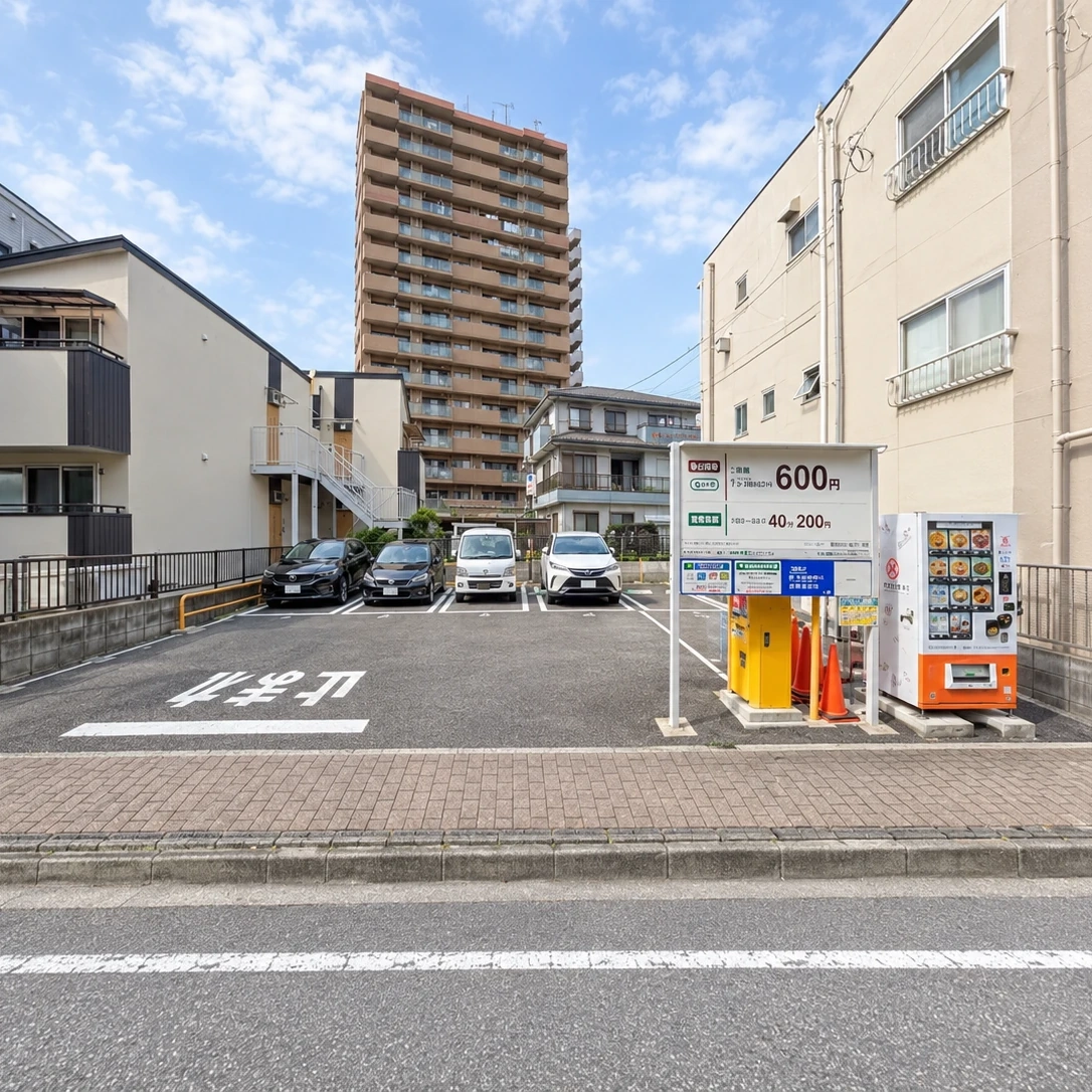 建築前のコインパーキング